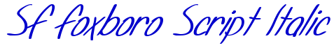 SF Foxboro Script Italic шрифт